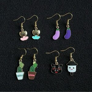 Whimsical Handmade Earrings Set